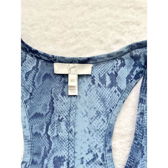 Joie Blue Snakeskin Animal Print Racerback Dress Size XS - Picture 7 of 7